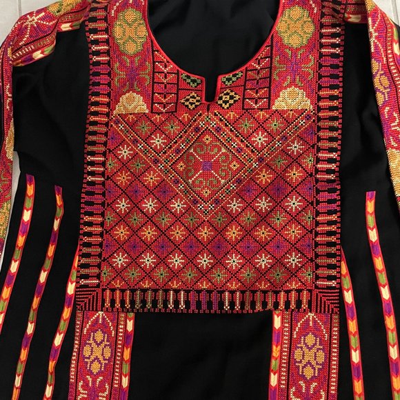 Kaftan Abaya Palestinian Dress Thobe L - Picture 2 of 7
